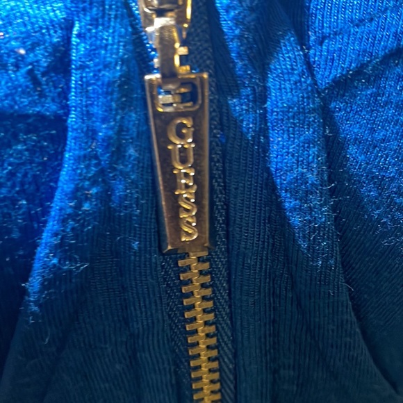 Royal Blue GUESS Spaghetti Strap Zip Up Dress XS $45 - Picture 3 of 8